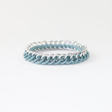 Load image into Gallery viewer, The Persian Stretch Bracelet in Tiffany Blue + Silver