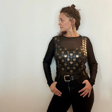 Load image into Gallery viewer, Disco Top - Black &amp; Bronze