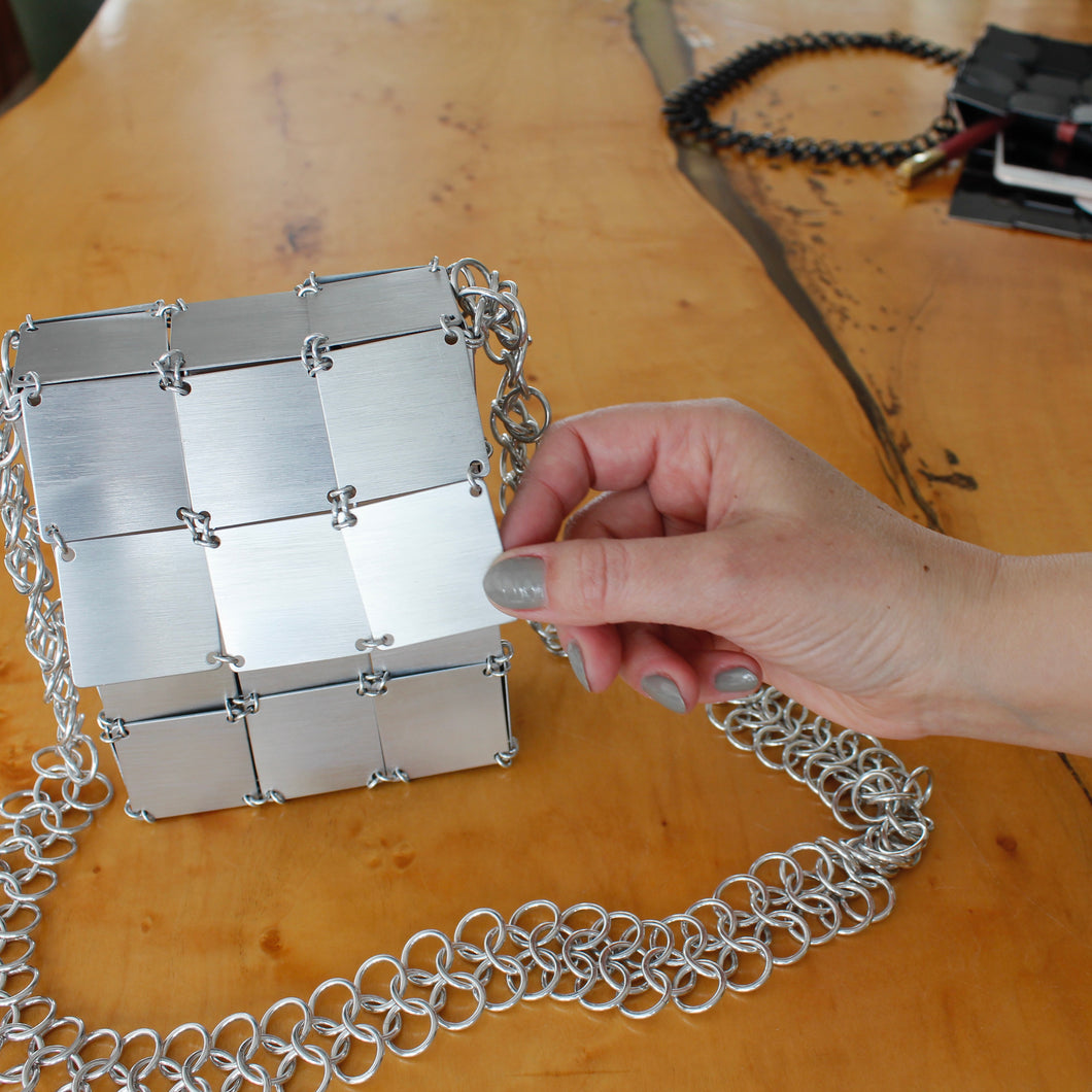 Block Bag - Silver