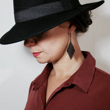 Load image into Gallery viewer, Mesh Ear Rings in Black