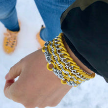 Load image into Gallery viewer, The Byz Stretch Bracelet in Yellow + Silver