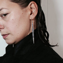 Load image into Gallery viewer, Spiked Byz Ear Rings in Silver