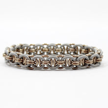 Load image into Gallery viewer, The Helm Stretch Bracelet in Grey + Champagne
