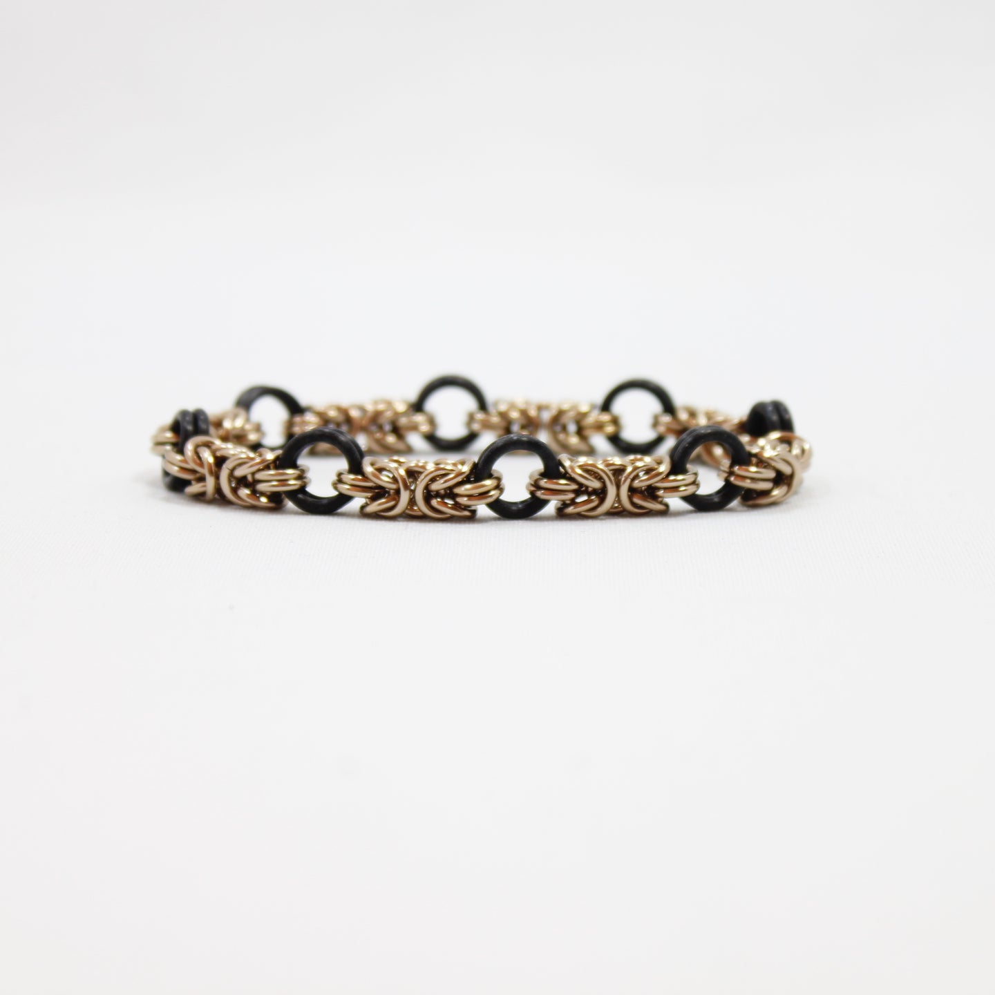 The Byz Stretch Bracelet in Black + Champagne