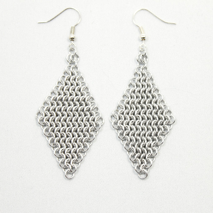 Mesh Ear Rings in Silver