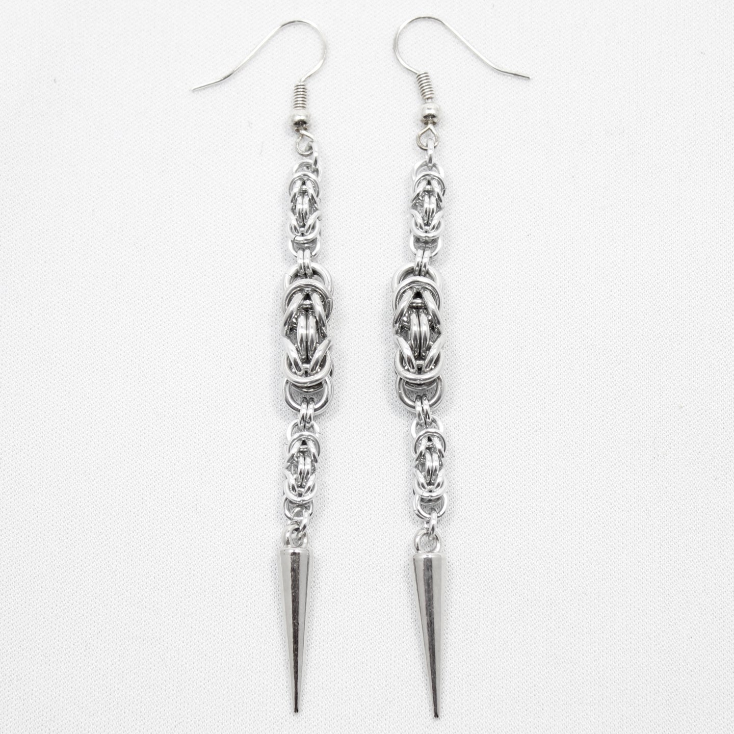 Spiked Byz Ear Rings in Silver