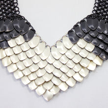Load image into Gallery viewer, Metal Petal Necklace in Black + Gold