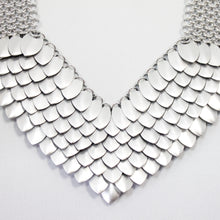 Load image into Gallery viewer, Metal Petal Necklace in Silver