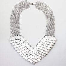 Load image into Gallery viewer, Metal Petal Necklace in Silver