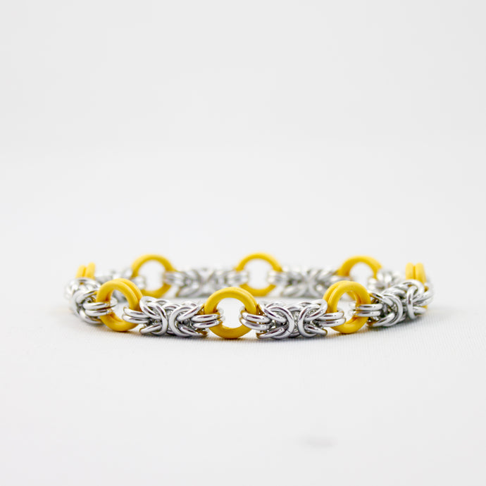 The Byz Stretch Bracelet in Yellow + Silver