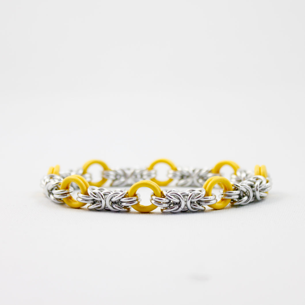 The Byz Stretch Bracelet in Yellow + Silver