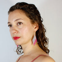 Load image into Gallery viewer, Mesh Ear Rings in Pink Fade