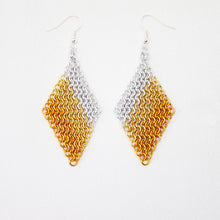 Load image into Gallery viewer, Mesh Ear Rings in Orange Fade
