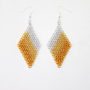 Mesh Ear Rings in Orange Fade