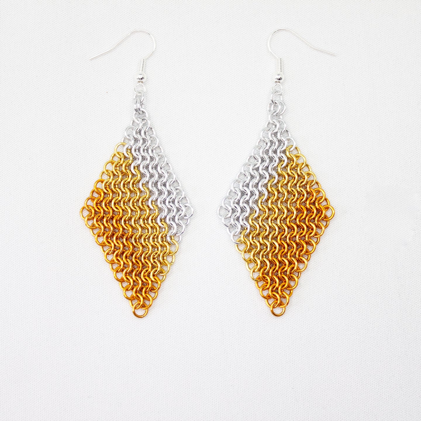 Mesh Ear Rings in Orange Fade