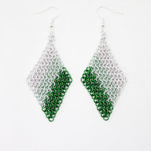 Load image into Gallery viewer, Mesh Ear Rings in Green Fade