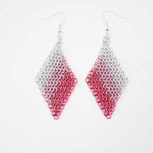 Mesh Ear Rings in Pink Fade
