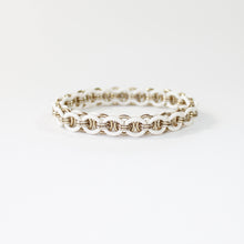 Load image into Gallery viewer, The Helm Stretch Bracelet in White + Champagne