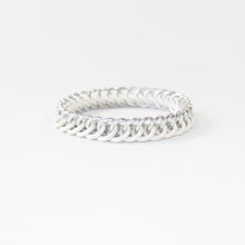 Load image into Gallery viewer, The Persian Stretch Bracelet in White + Silver