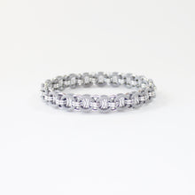 Load image into Gallery viewer, The Helm Stretch Bracelet in Grey + Silver