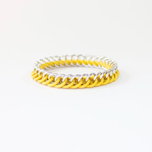 The Persian Stretch Bracelet in Yellow + Silver