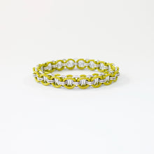 Load image into Gallery viewer, The Helm Stretch Bracelet in Green + Silver