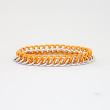 Load image into Gallery viewer, The Persian Stretch Bracelet in Orange + Silver