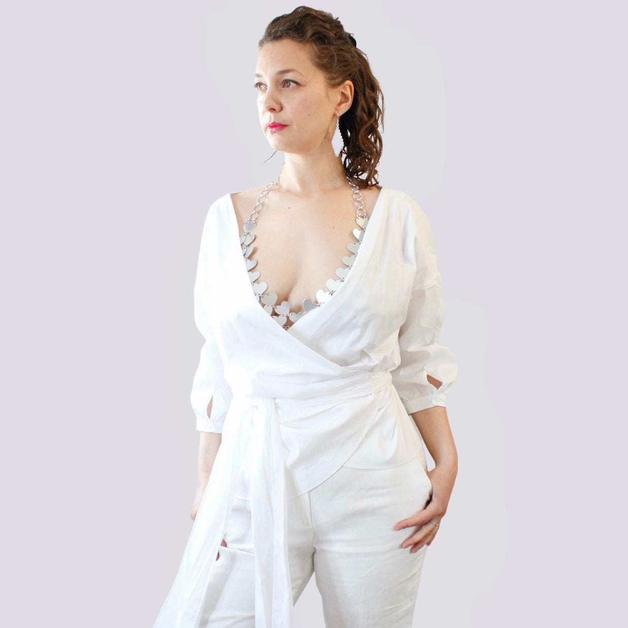 Queen of Hearts Top - Silver